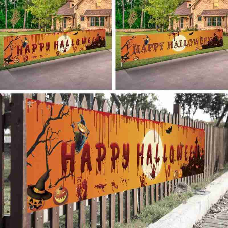 Halloween Product Party Banner Pull Flag Horror Decoration Banner Background