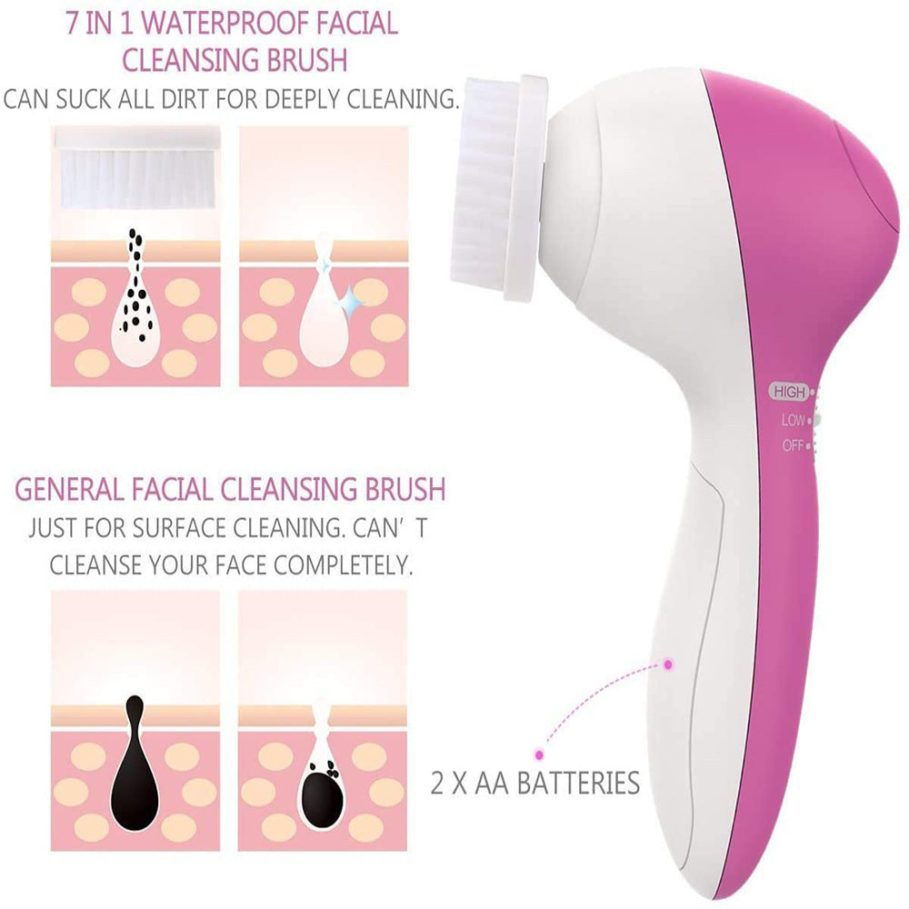 8-in-1 Facial Cleansing Instrument Electric Facial Cleansing Instrument Pore Cleaner Electronic Facial Cleansing Brush Household Cleansing Instrument