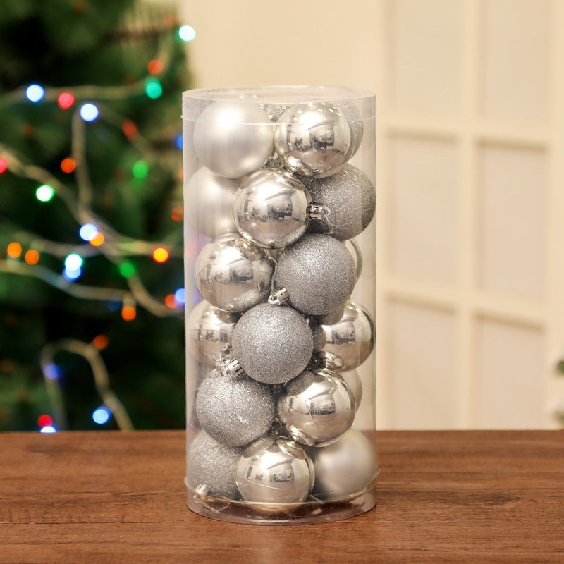 Christmas Ball Plastic Pendant Colorful Ball 3 Cm4cm6cm8CM Christmas Product Wholesale