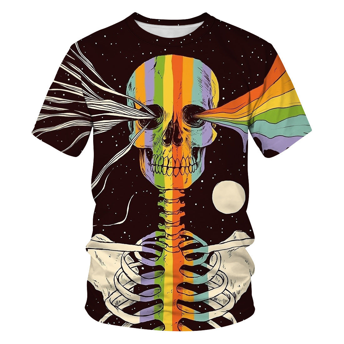 European And American New Product Halloween Digital Printing Women's Loose T-shirt Plus Size Couple Short-sleeved Shirt