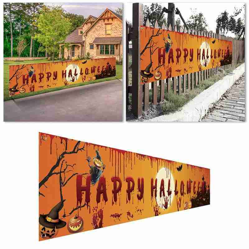 Halloween Product Party Banner Pull Flag Horror Decoration Banner Background